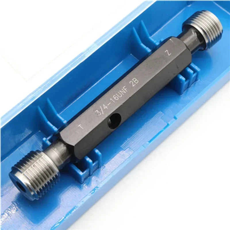 Professional 3/4-16 UNF-3A Thread Gauge Plug Gauge with Go/No-Go Gauge and Plain End Plug Gage