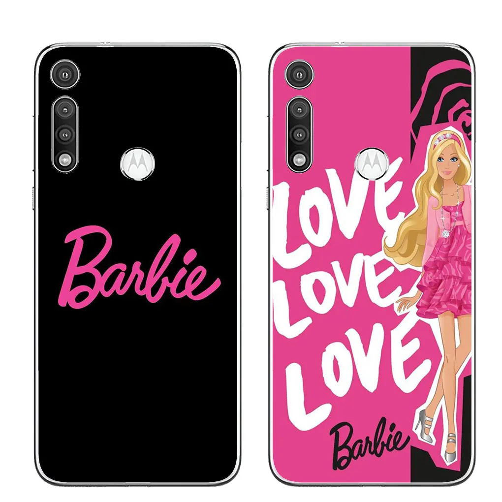 B-Barbie Pink Girl Fashion Cover per telefono per Motorola Moto G13 G14 G53 G54 G62 G72 G82 G84 E13 E20 G42 G32 G23 G22 involucro