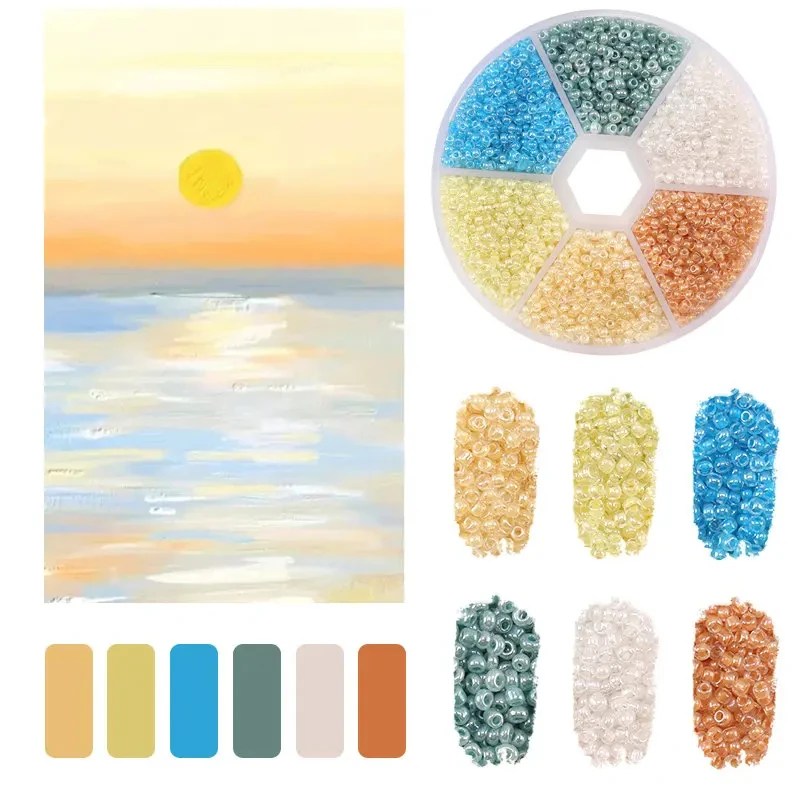 2mm Glass Seed Beads Kit Bracelet Making Kit Small Beads Assortment Colors Craft Loose Beads for Jewelry Making DIY Art Crafts image 3