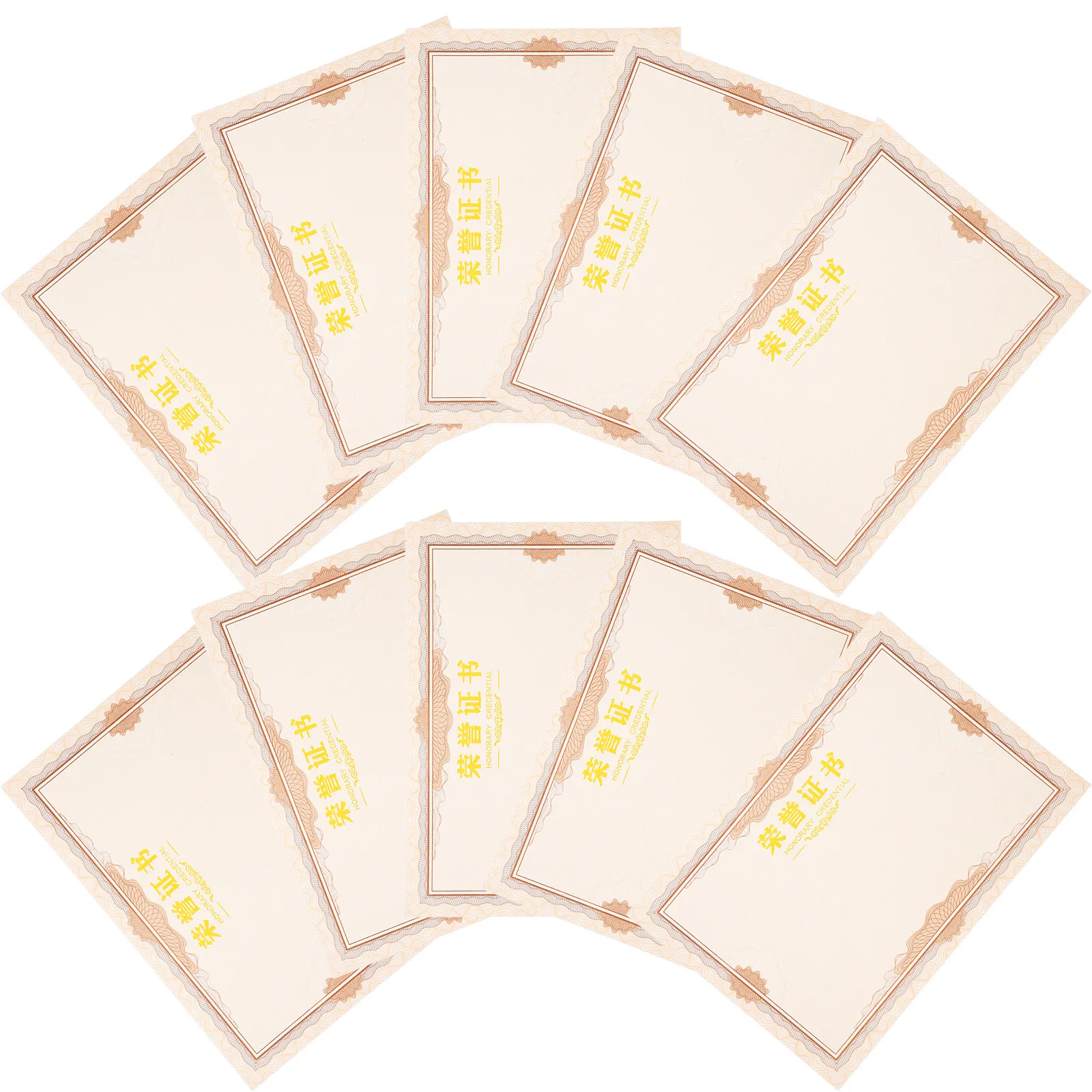 50Pcs Writable Certificate Paper Premium Blank Inner Sheets for Student Awards Teacher Appreciation Graduation Ceremonies Camp