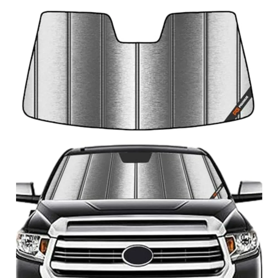

Windshield Sunshade for Toyota Sequoia 2008-2022 Custom Front Window Sun Shade - Metallic, UV-blocking aluminum-coated fabric,