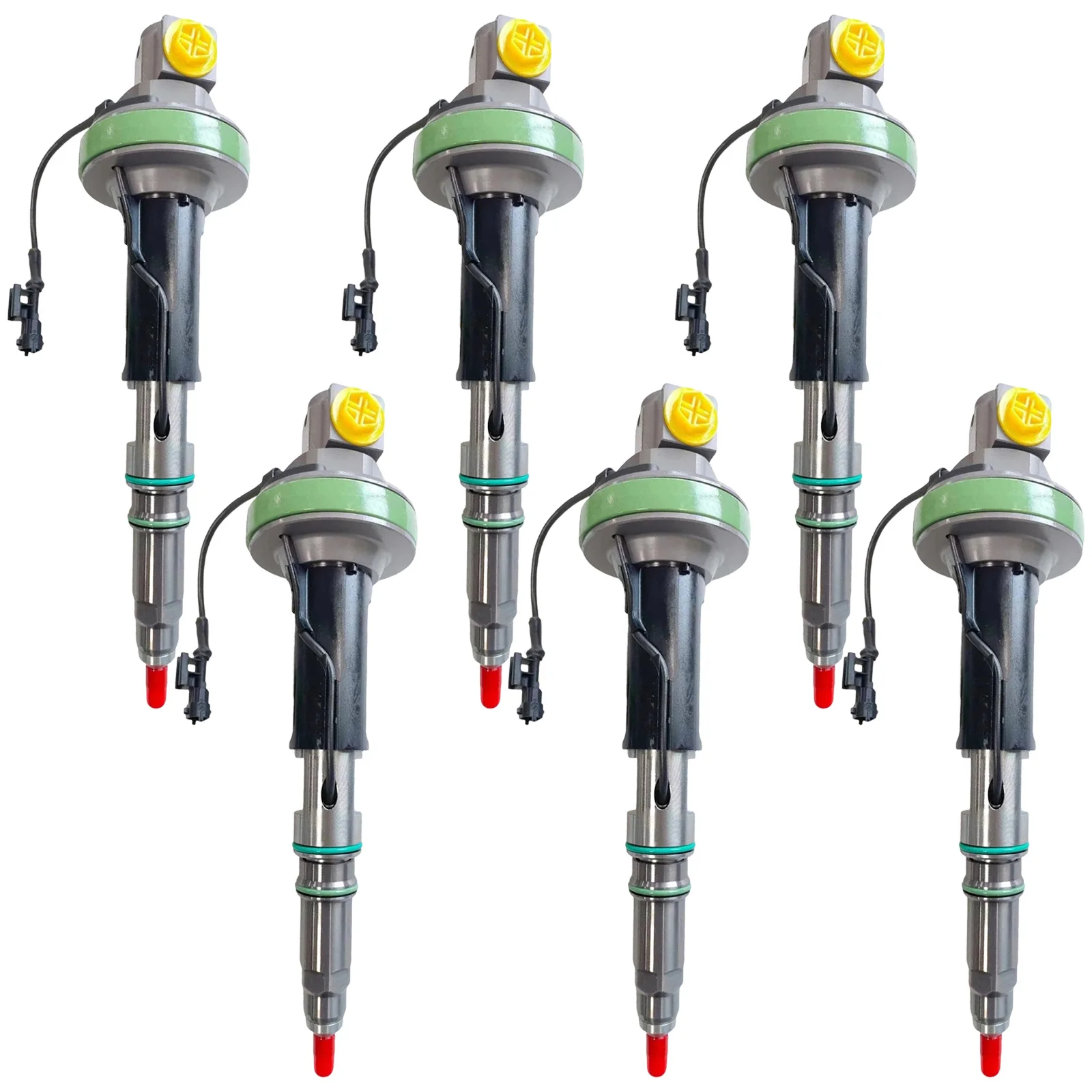 6PCS Fuel Injector F00BJ00000 Compatible for John Deere 7950 Forage Harvester for Cummins QSK19 MCRS TIER2 2012-2023