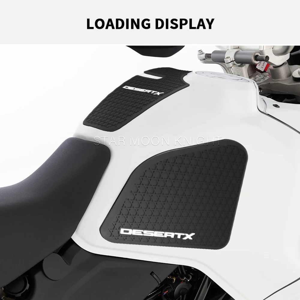 For Ducati Desert X DesertX 2022 2023- Motorcycle Side Fuel Tank Pads Protector Stickers Decal Gas Knee Grip Traction