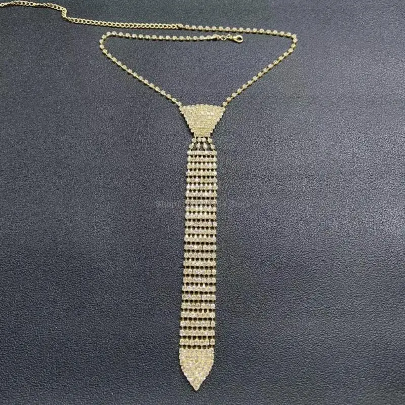 Capas únicas Rhinestones atan collar cristal uniforme traje uniforme corbata uniforme