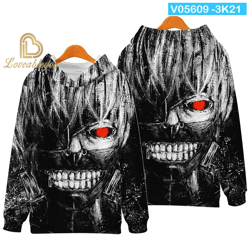 Tokyo Ghoul Hooded Hoodies Sweatshirt Kaneki Ken Cosplay Men/Women Long Sleeve 3D Print Hoodies Kids Sweatshirt Pullover