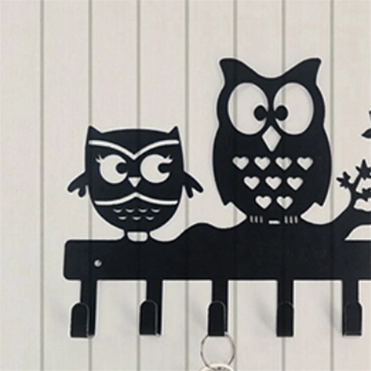 ELBA_A حامل مفاتيح على شكل بومة على الحائط بدون خطاف للأظافر لتزيين المنزل #5