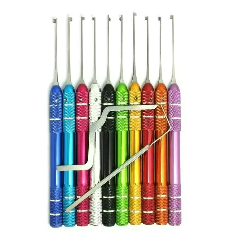 

10PCS Colorful Stainless Steel Kaba Kabbah House Locksmith Tools Lock Pick