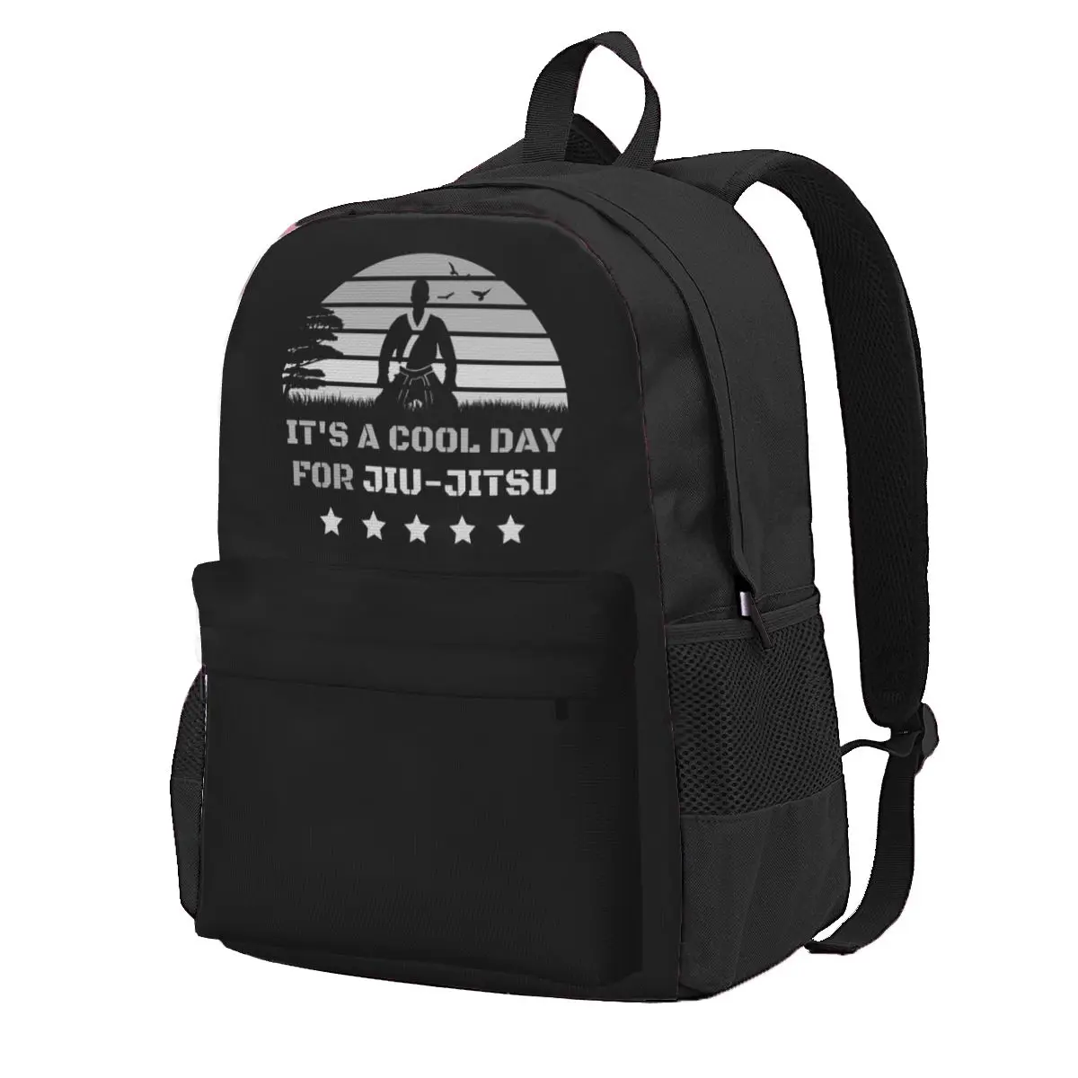 

It's A Cool Day For BJJ Student Backpack School Bag Hiking Travel Daypack for Boys Girls Fashion Bookbag Shoulder Bags