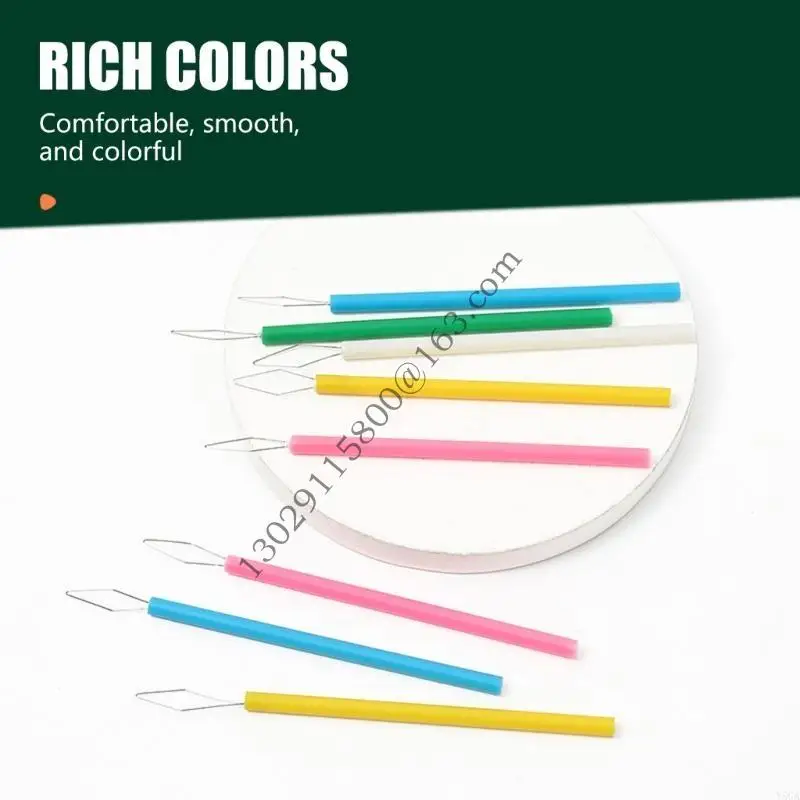20 pezzi colorato thread cucito cilindrico colorato threadle aghi per cucire .y5ga