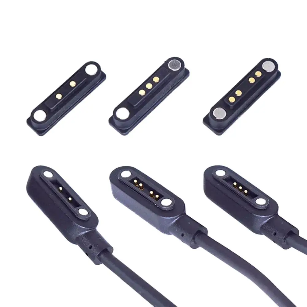 2/3/4Pin Magnetic USB Charging Data Cable Male Female Pogo Pin Connector Power Port  Magnets Contact Pad PCB Socket