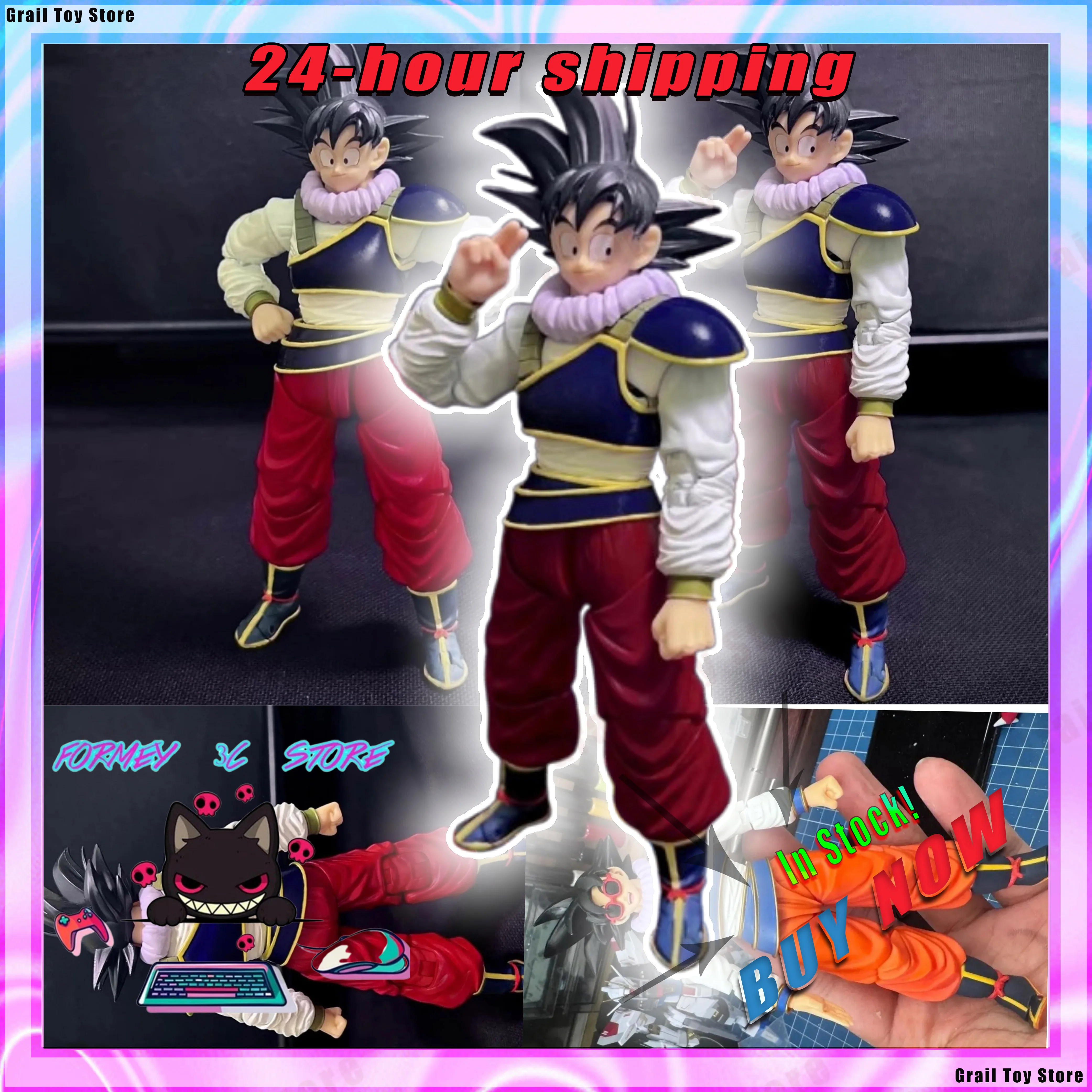 在庫ドラゴンボール-z-shf-インスタントトランスミッション孫悟空ちび-dam'z-服修正パーツアクセサリーモデルアクションフィギュアおもちゃ