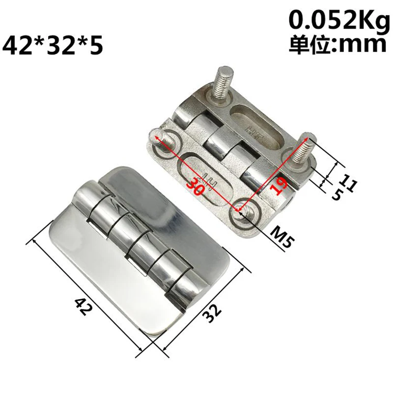 XK408-42-304 Stainless steel butt door hinge without hole 42mm*32mm*5mm  10pcs