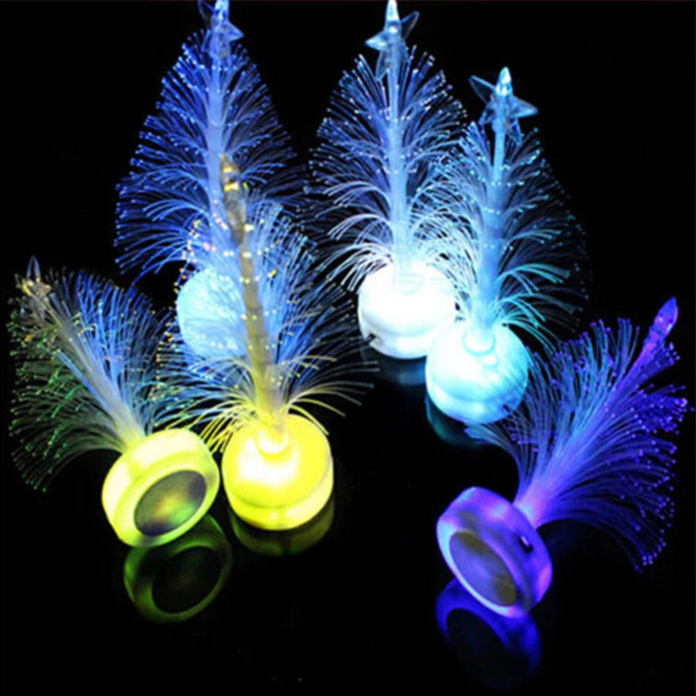 1/2 pcs Colorful LED Fiber Optic Nightlight Christmas Tree Lamp Light Children Xmas Gift