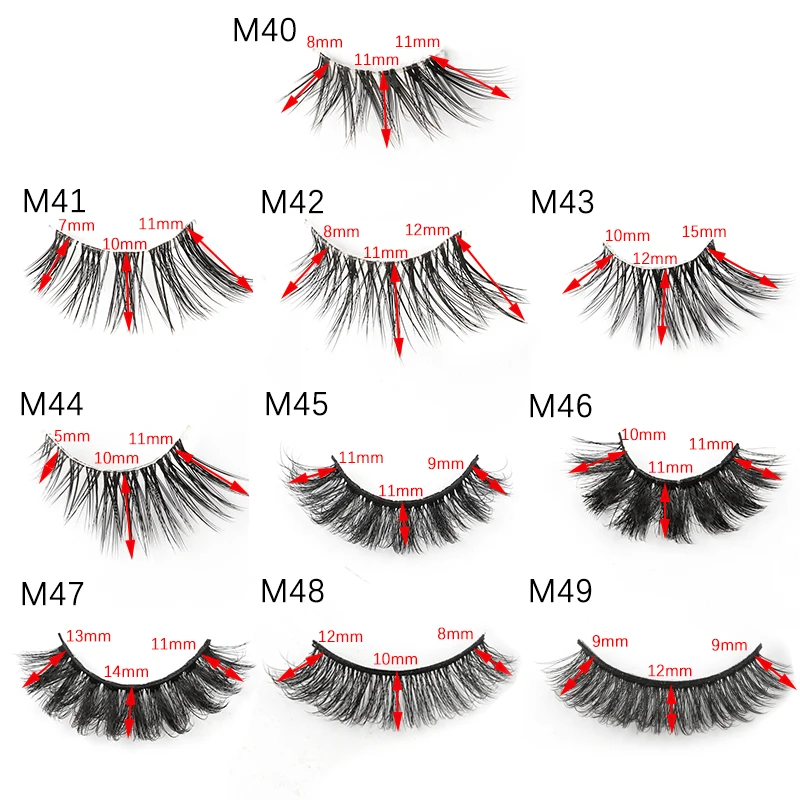 3/5 Pairs Half Lashes Cat Eye Natura Long Full Strip Lashes Makeup Tools Extension Faux Cils Maquiagem False Eyelashes Cílios