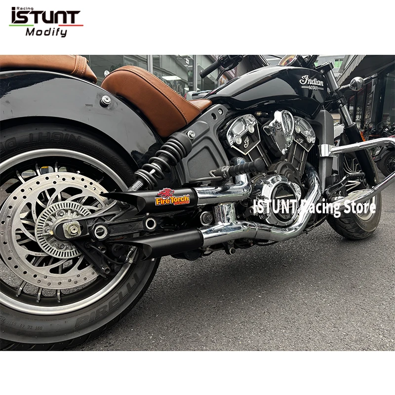 Motorcycle Exhaust System Mufflers Exhaust Link Pipe Slip On For Indian Scout Sixty Twenty Bobber Rogue Twenty Icon 2015 - 2024 view 5