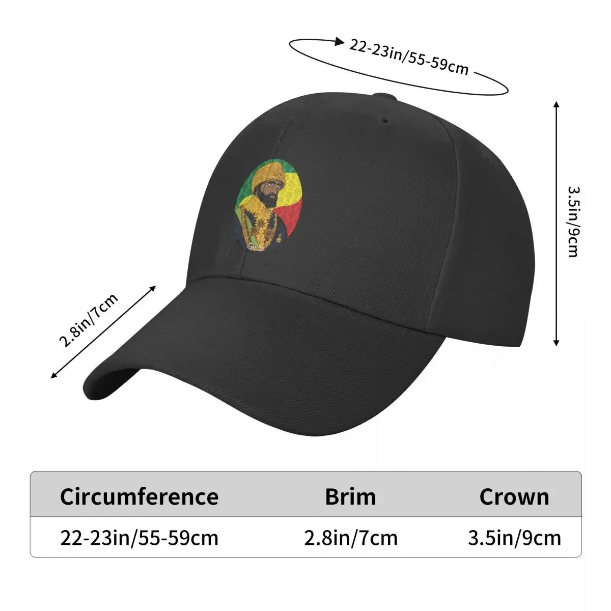 Haile Selassie Baseball Cap For Men Cotton Hats Adjustable Hat Fashion Casual Cap Truck Driver Hat