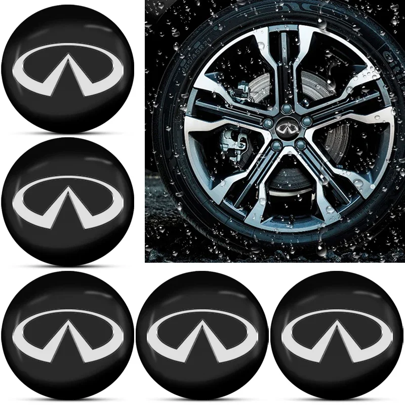 4 قطعة 60 مللي متر سيارة السيارات عجلة غطاء مركزي شارة ملصقات غطاء محور استبدال لإنفينيتي Q50 FX35 Q30 G37 Q70 QX70 G35 Q60 QX50 #1