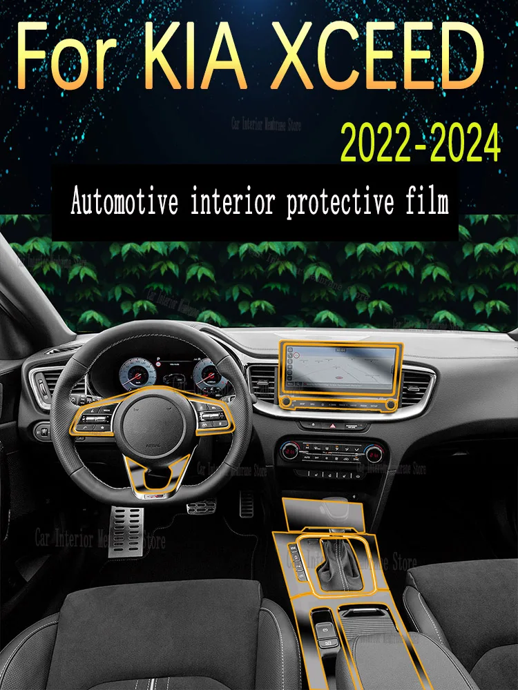 

For KIA XCEED 2022 2023 2024 Gearbox Panel Navigation Automotive Interior Screen Protective Film TPU Anti-Scratch Sticker