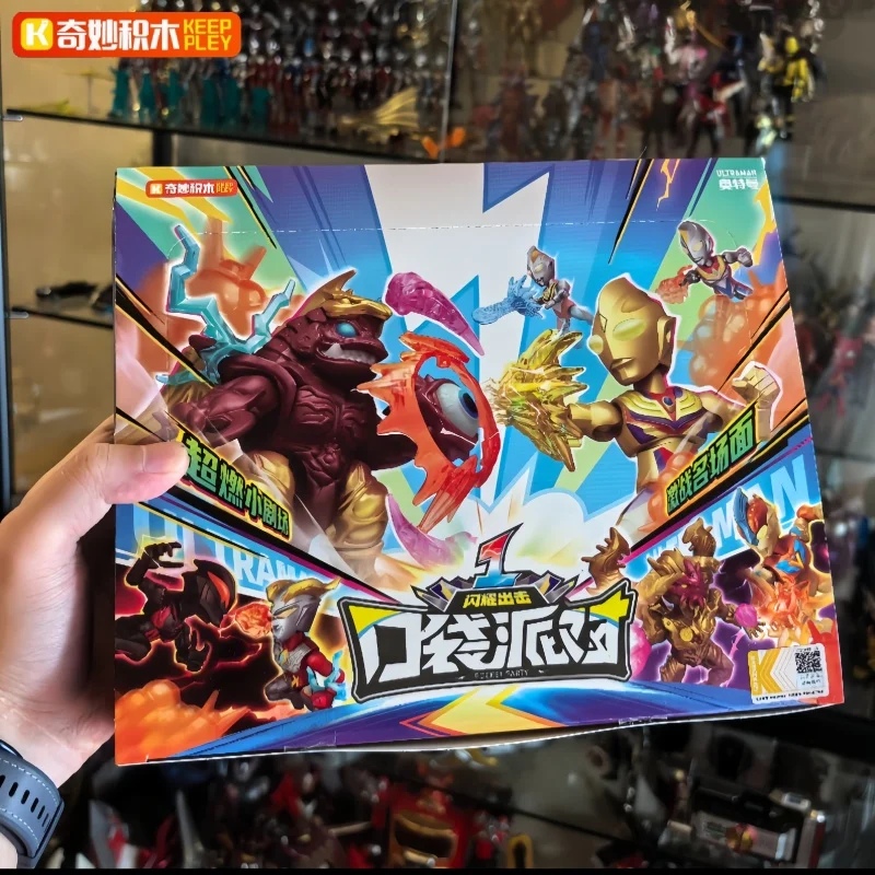 

New Genuine Keeppley Ultraman Pocket Theater V1 Edition Blind Box Zero Tiga For Boys Pocket Mini Action Figures Collection Gift