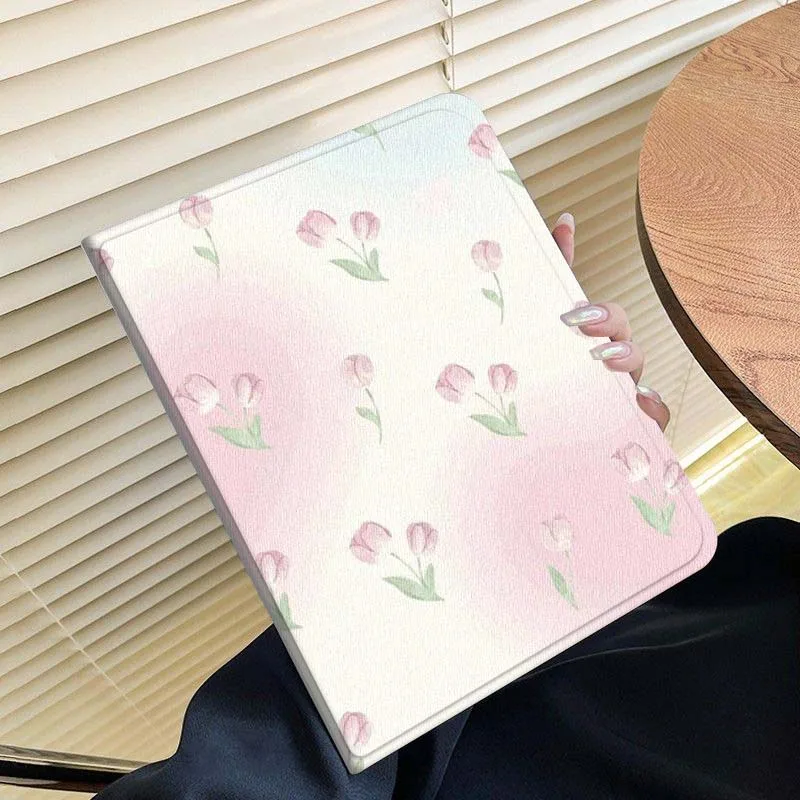Pink Lipstick Bow Pattern Gift Tablet Case For Lenovo Xiaoxin Legion Pad Tab Pro GT Y700 Gen4 2 11 P11 M10 K10 3rd Plus Gen