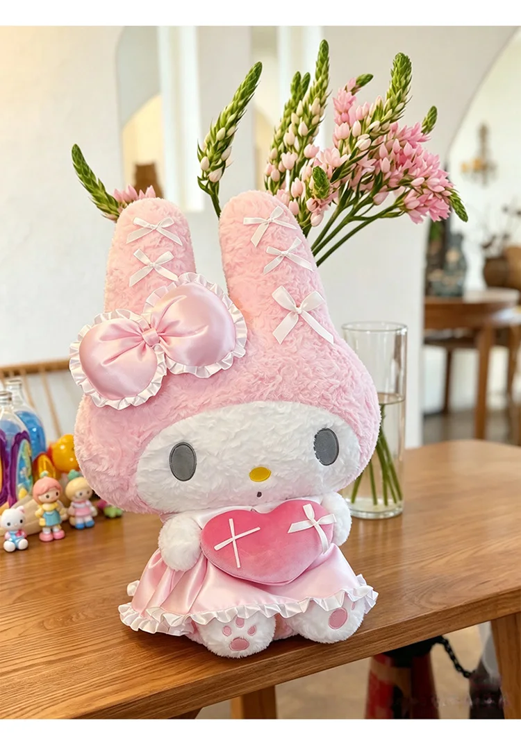 40/60cm Hello Kitty My Melody Plüschtier Rosa Spitzenherz Gefüllte Puppe Sofa-Kissen Wohnzimmer Heimdekoration Niedliche Puppe Geschenk – Detail 18