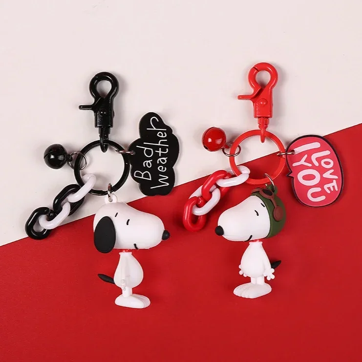 

Snoopy Model Keychain New Anime Doll Pendant Anime Keyring Cartoon Pvc Charm Keychains Accessories Bag Zipper Decoration Gift