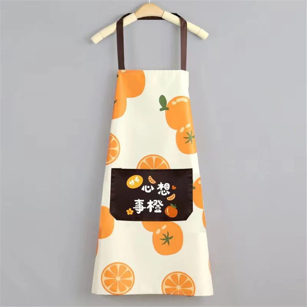 1pcs Practical 72x68cm Simple Unisex Cooking Apron Household Kitchen Apron Waterproof Oil Proof Adult Cooking Cleaning Apron
