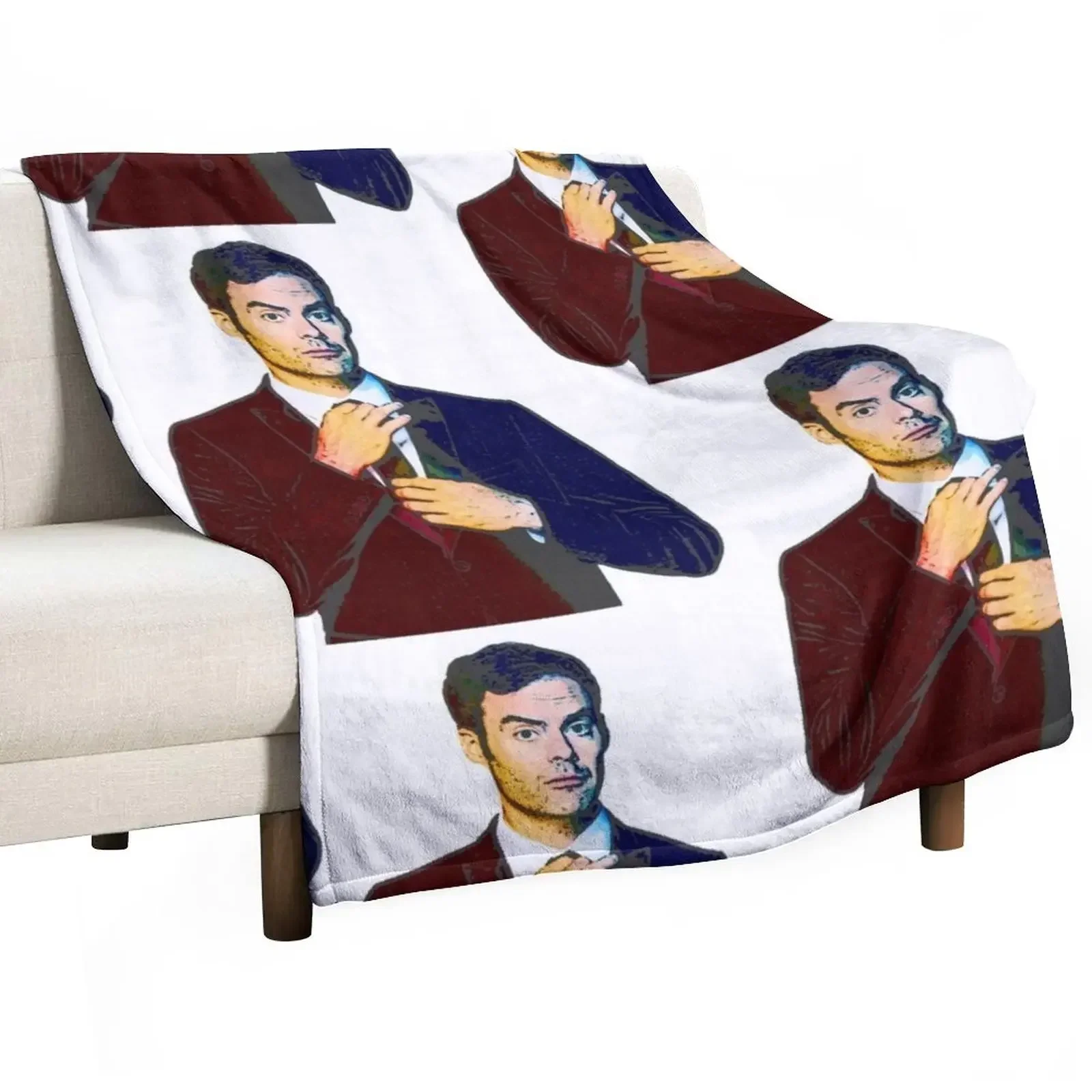 Pastel Holographic Bill Hader Throw Blanket valentine gift ideas Decorative Throw Blankets