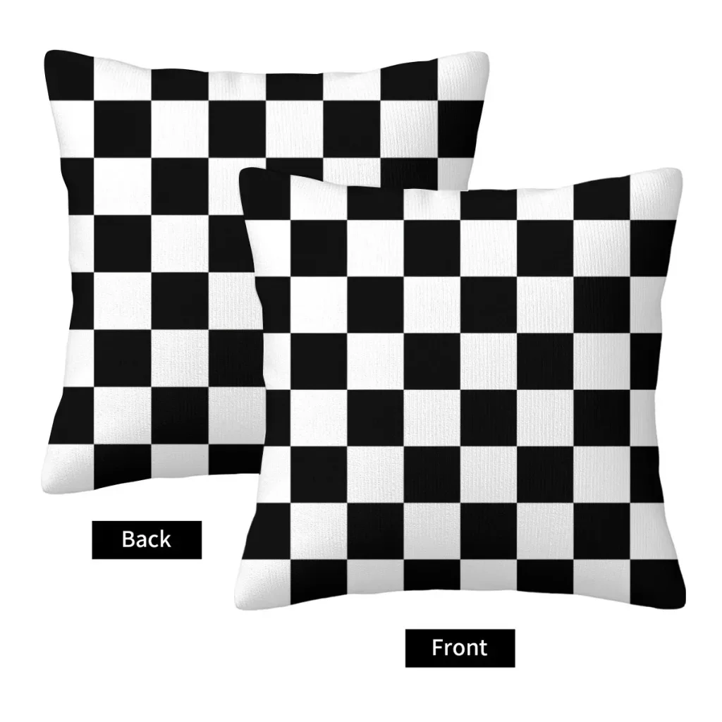 Chequered Flag Cojines F1 Car Racing Throw Pillow Case Cushion Covers Home Sofa Chair Decorative Backpack