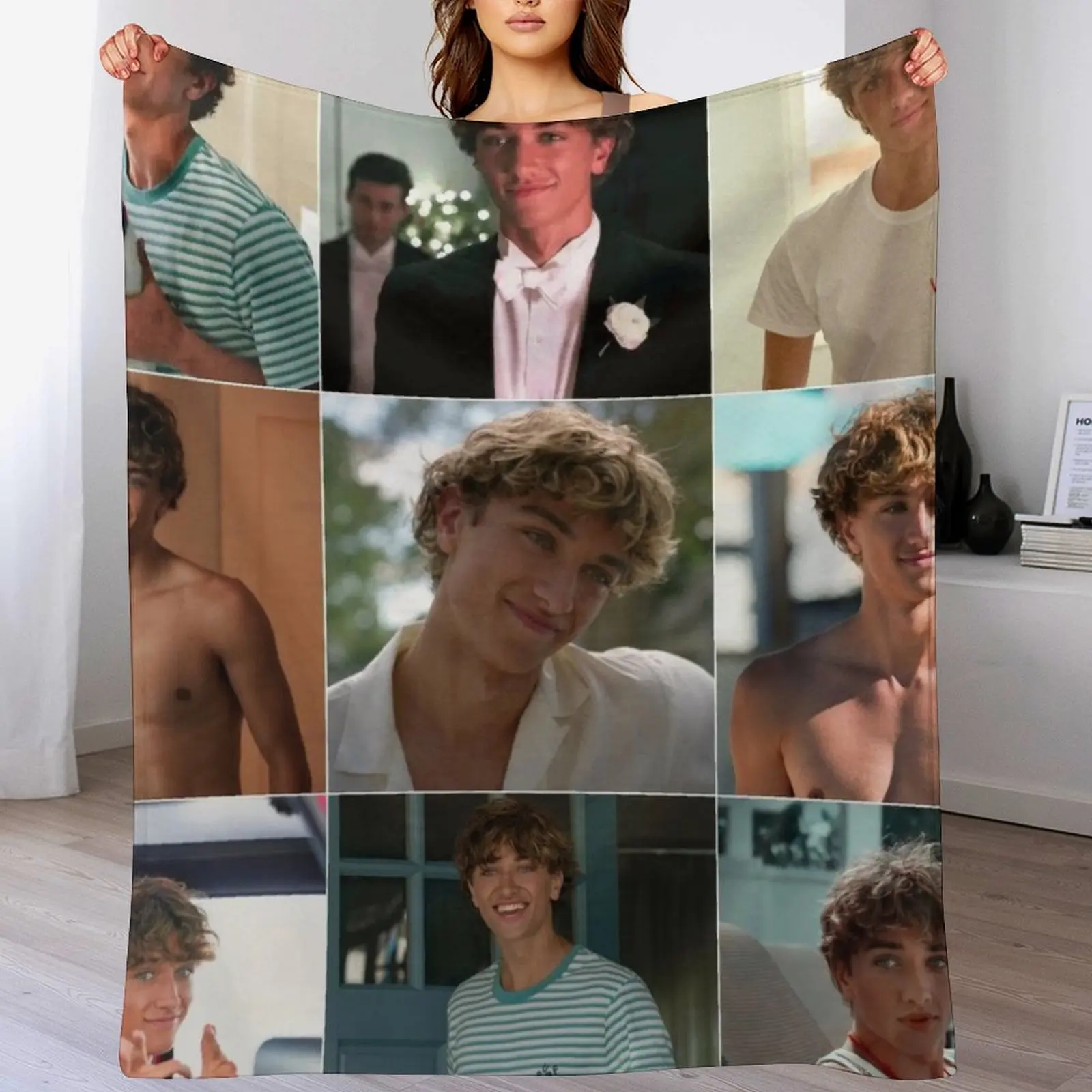 

Jeremiah Fisher Collage Throw Blanket Soft Comfort Blanket for Reading Watching TV