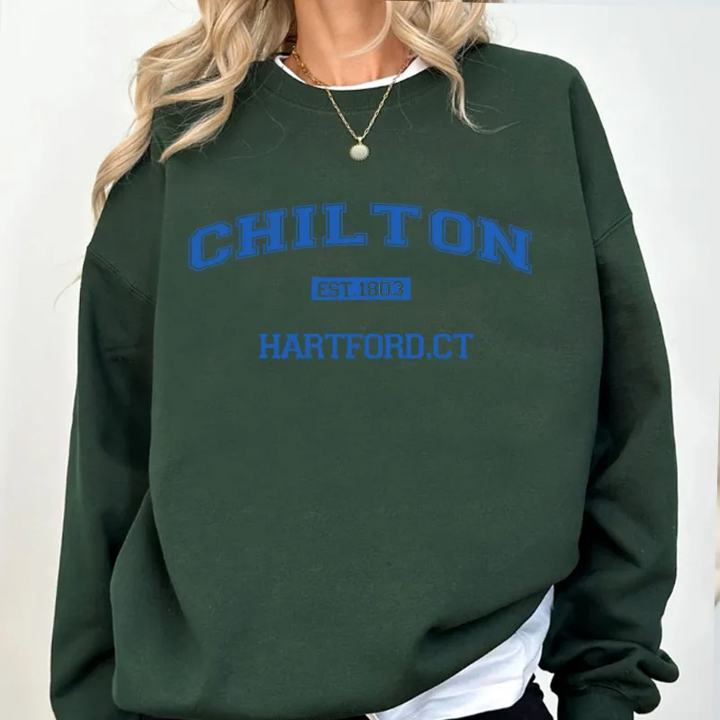 Chilton School Sweatshirt Women Gilmore-Girl Crewneck Sweatshirts Stars Hollow Hoodies Harajuku Pullover Long Sleeve Clothes