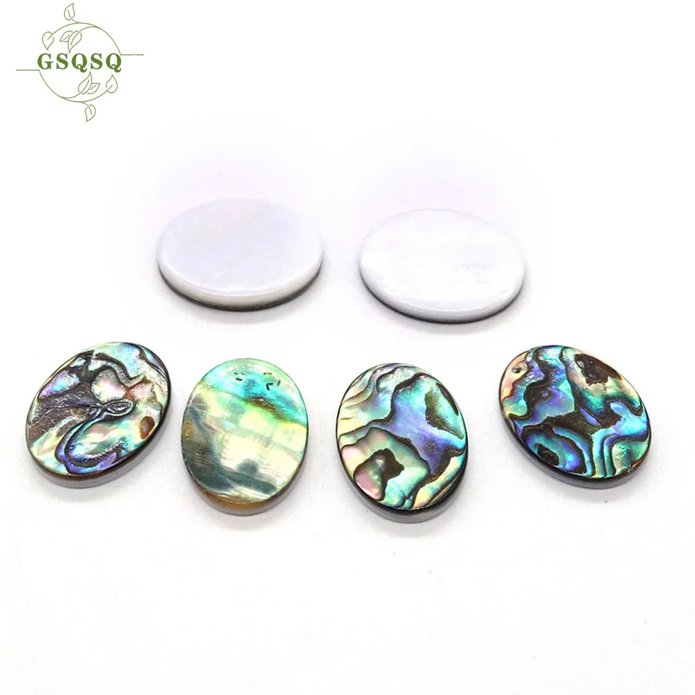 Oval Shaped Natural Abalone Shell No Holes Scattered Beads Charming Fashion Women's Jewelry Making DIY Ring Necklace Accessories