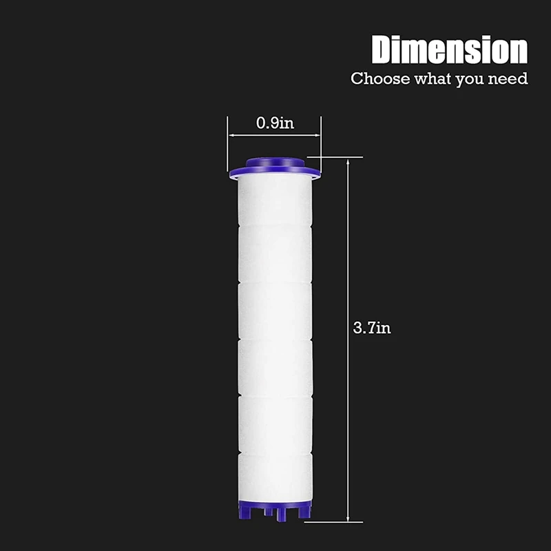 Cartouche filtrante pour pommeau de douche Vortex, 3,7 ", ensemble de 24 cartouches filtrantes de rechange pour poignées, hélice amovible