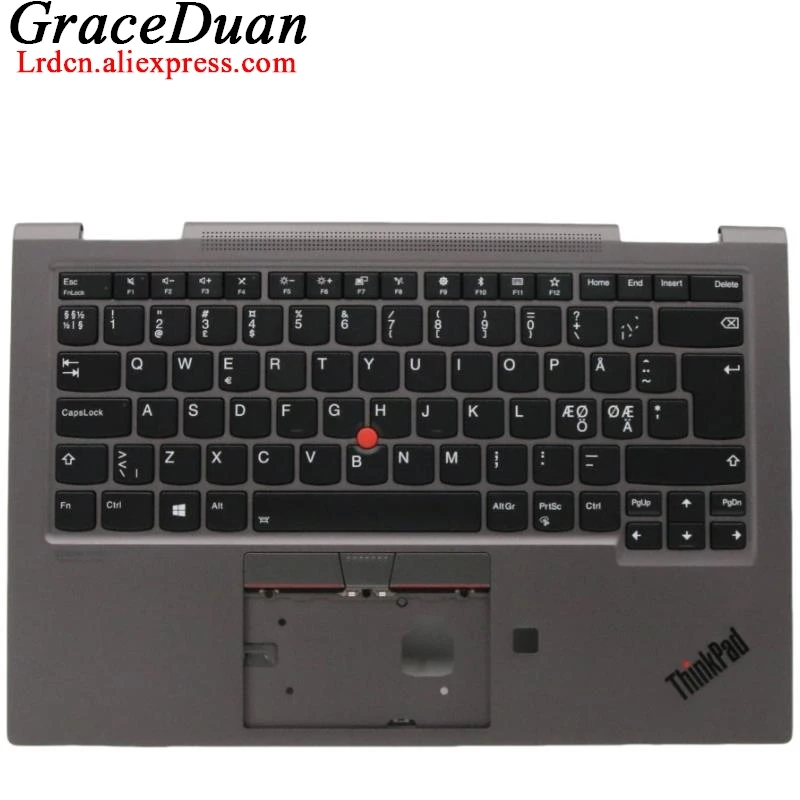 

NDC Nordic Grey Keyboard Upper Case Palmrest Shell Cover For Lenovo Thinkpad X1 Yoga 4th Gen 4 G4 5M10V24861 5M10V24897