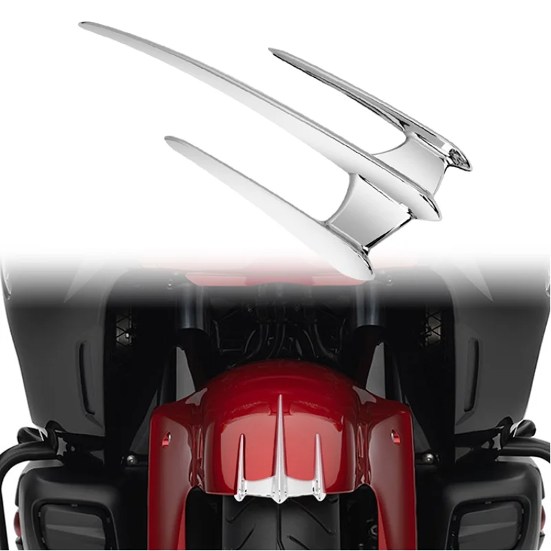 Motorcycle Front Fender Trim Chrome Decorative Strip Mudguard Molding Cover For Yamaha XVS650/1100/1300 XV1600/1700/1900