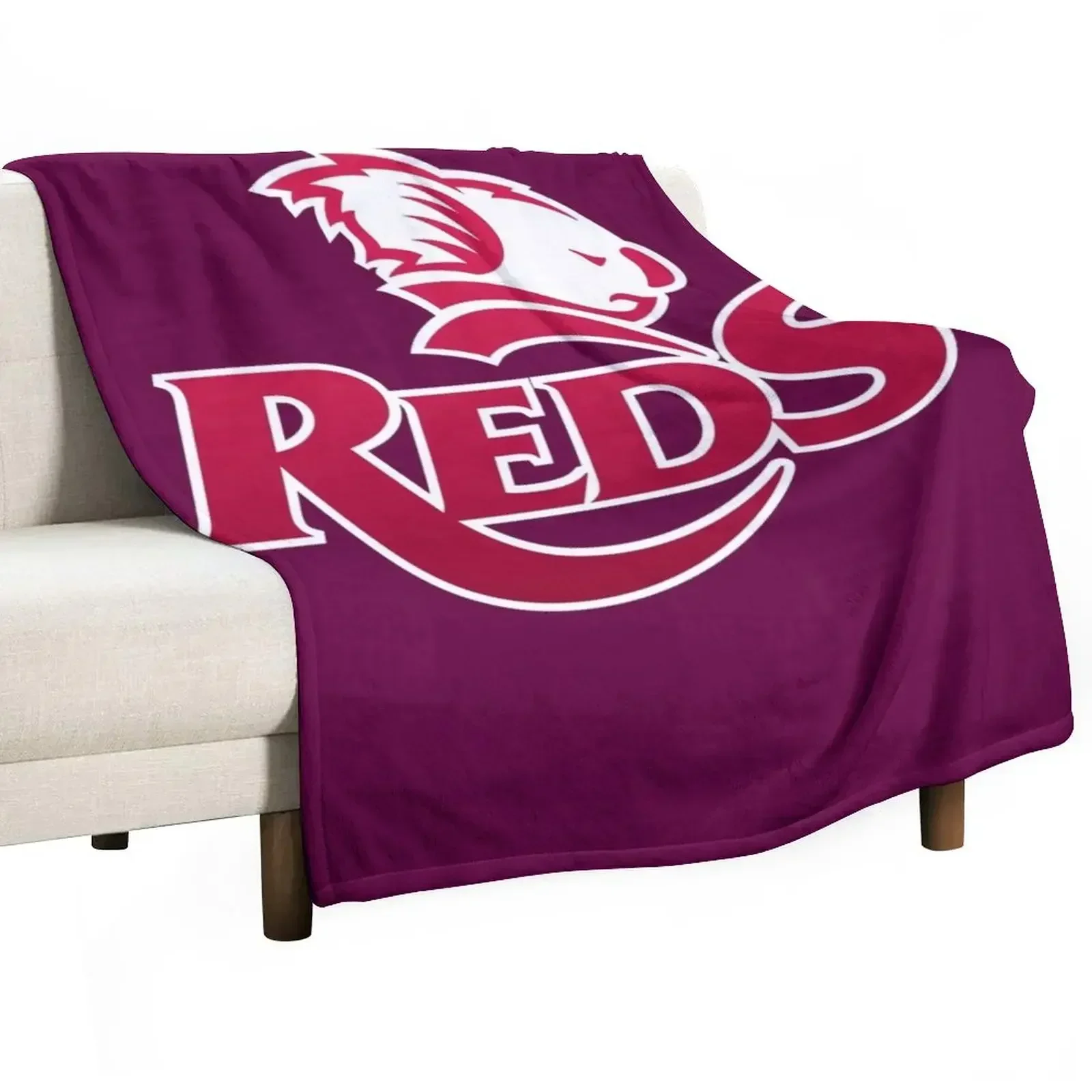 

QLD reds rugby Throw Blanket For Decorative Sofa Sofas Blankets