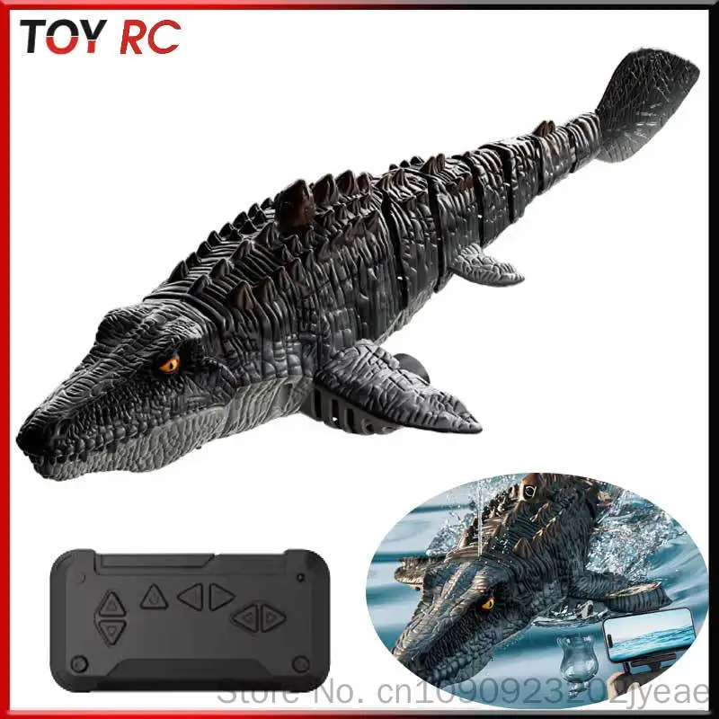 4drc S11 Remote Control Simulation Mosasaurus Electric Water Spray Hd Camera Waterproof Toy For Pool Lake Outdoor Water Activity