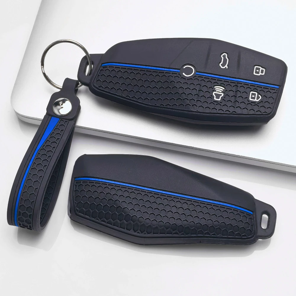 Protective Key Cover With Chain For MG One For Roewe iMAX8 D7 Easy Install Shock Absorbing Non Slip Stylish Reliable Secure Grip