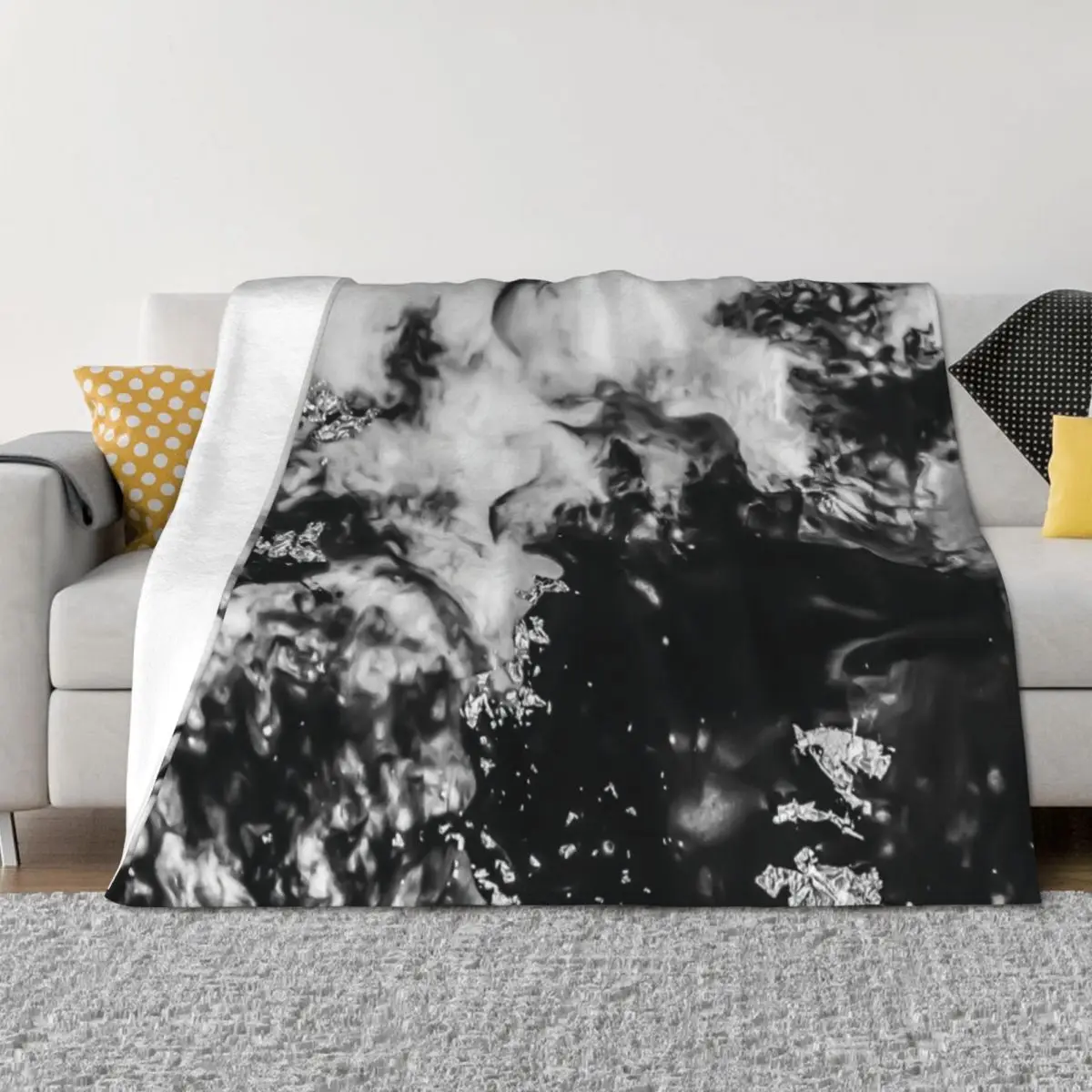 

Black and White Throw Blanket Plaid Luxury Throw Luxury Designer Soft Plaid Blankets