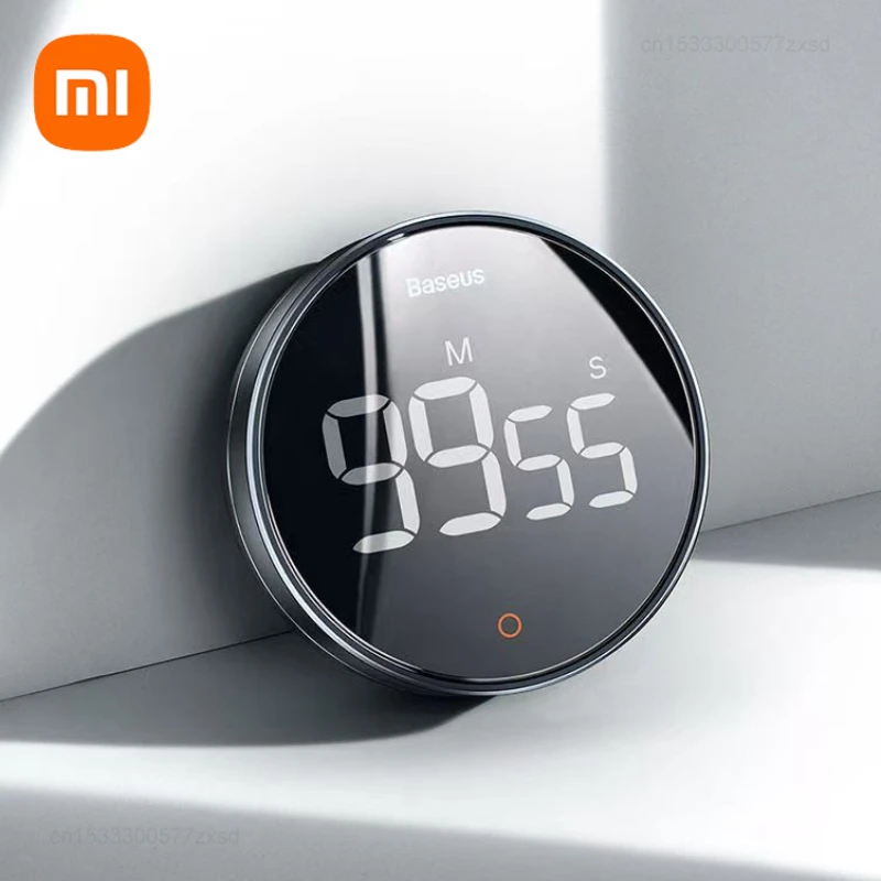 Xiaomi Baseus Magnetic Digital Timer Manual Countdown LED Display Loud Alarm Minute Second Count Up Countdown Boiling Eggs Timer