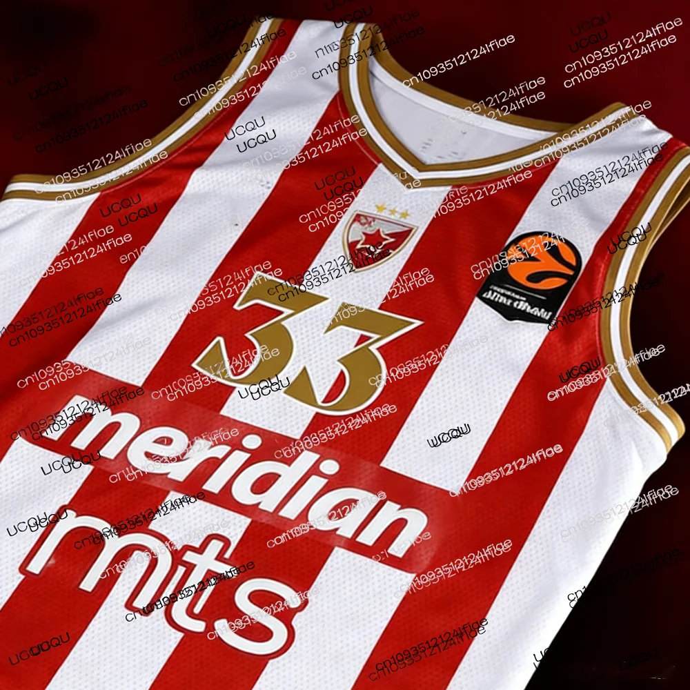 Image of 2026 Serbien Belgrad Red Star Europäisches Basketball-Trikot Erwachsene Herren Basketball-Sportbekleidung Fan-Spezialtrikot-Set Kinder-Trikot