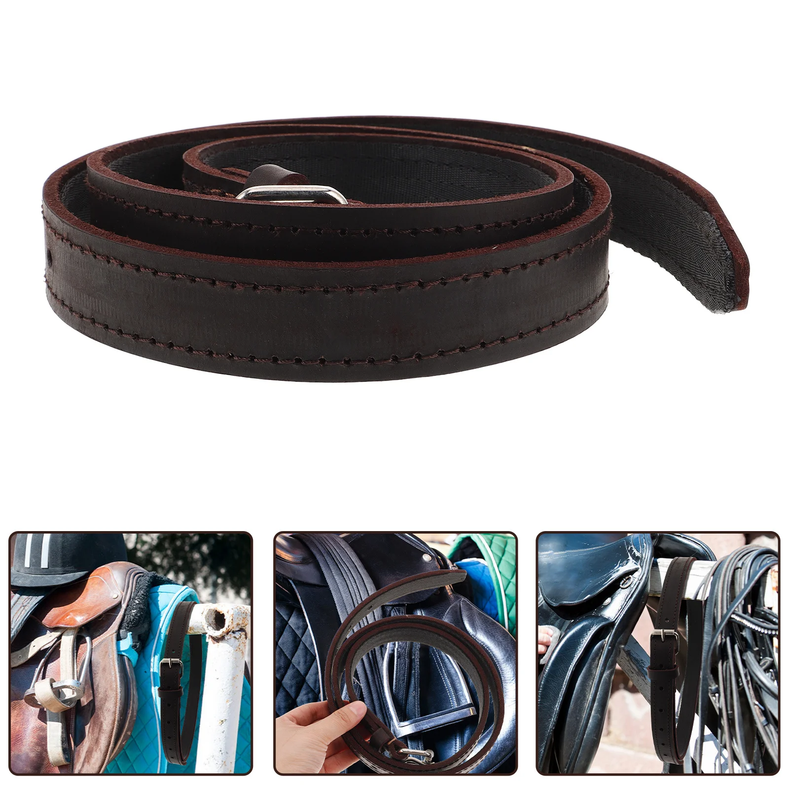 جلد الركاب ناعم قابل للتعديل وغير قابل للتمدد لتدريب الفروسية وإكسسوارات ركوب الخيل للشباب #1