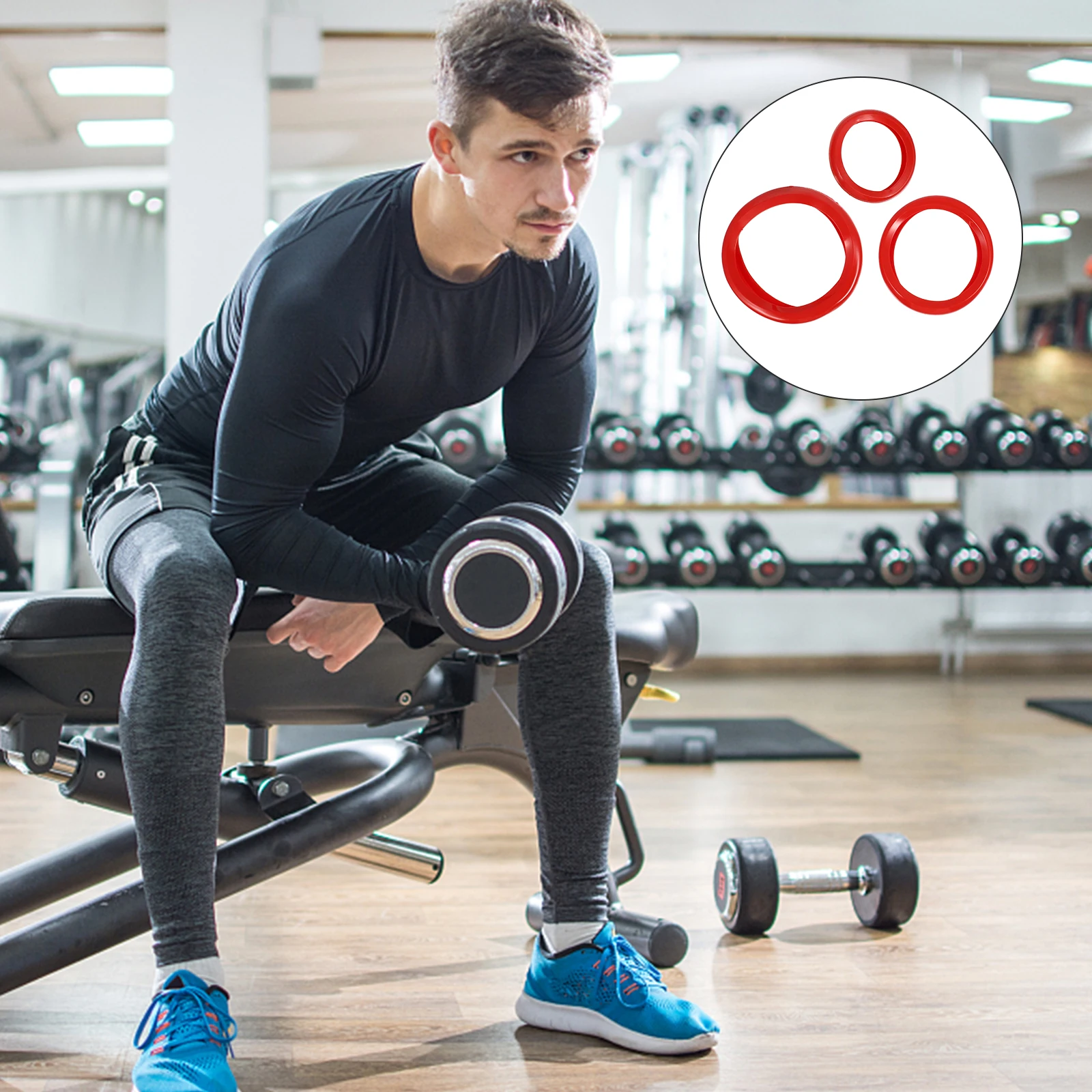 

16Pcs Silicone Dumbbell Guards Detachable Non-Slip Sleeves Anti-Fall Washable Dumbbell Accessory Fitness Accessory