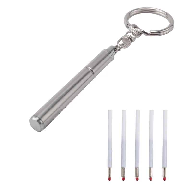 【В наличии】Портативный брелок для ключей, телескопическая ручка из нержавеющей стали, телескопическая шариковая ручка, брелок, инструмент для путешествий на открытом воздухе