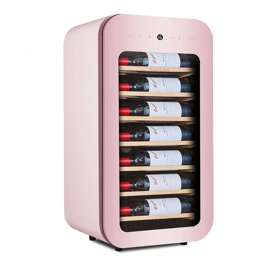 

Modern Wine Cabinet White Clear Glass Small Miniature Home Corner Cooler Fridge Wine Rack Wood Mueble Vino Restaurant Furniture