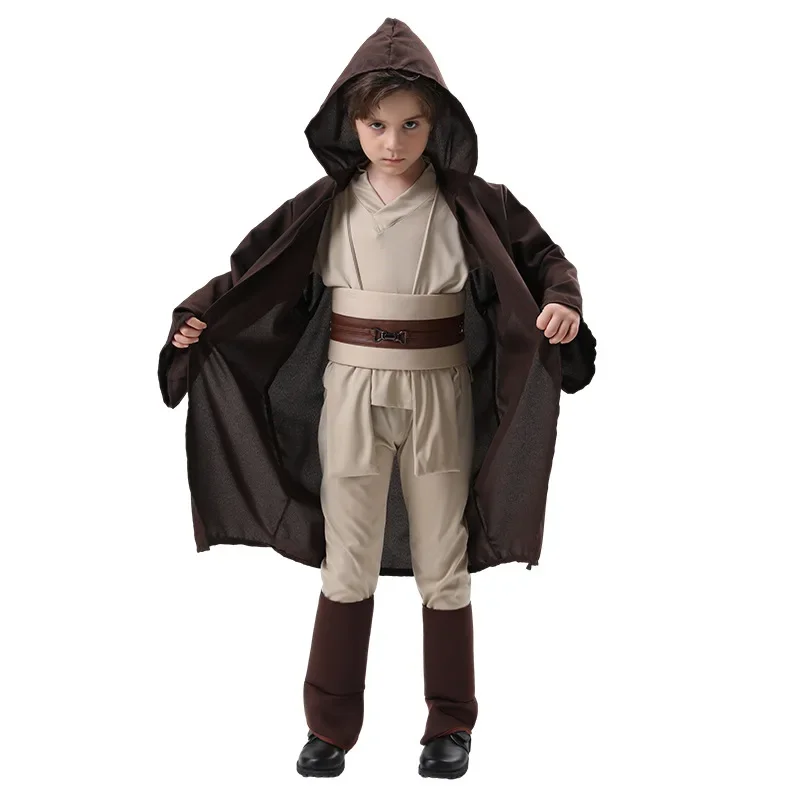 Science Fiction Film and Television Role-playing Costumes suitable for Boys（110-150cm）, including Clothing/Cape/Boots