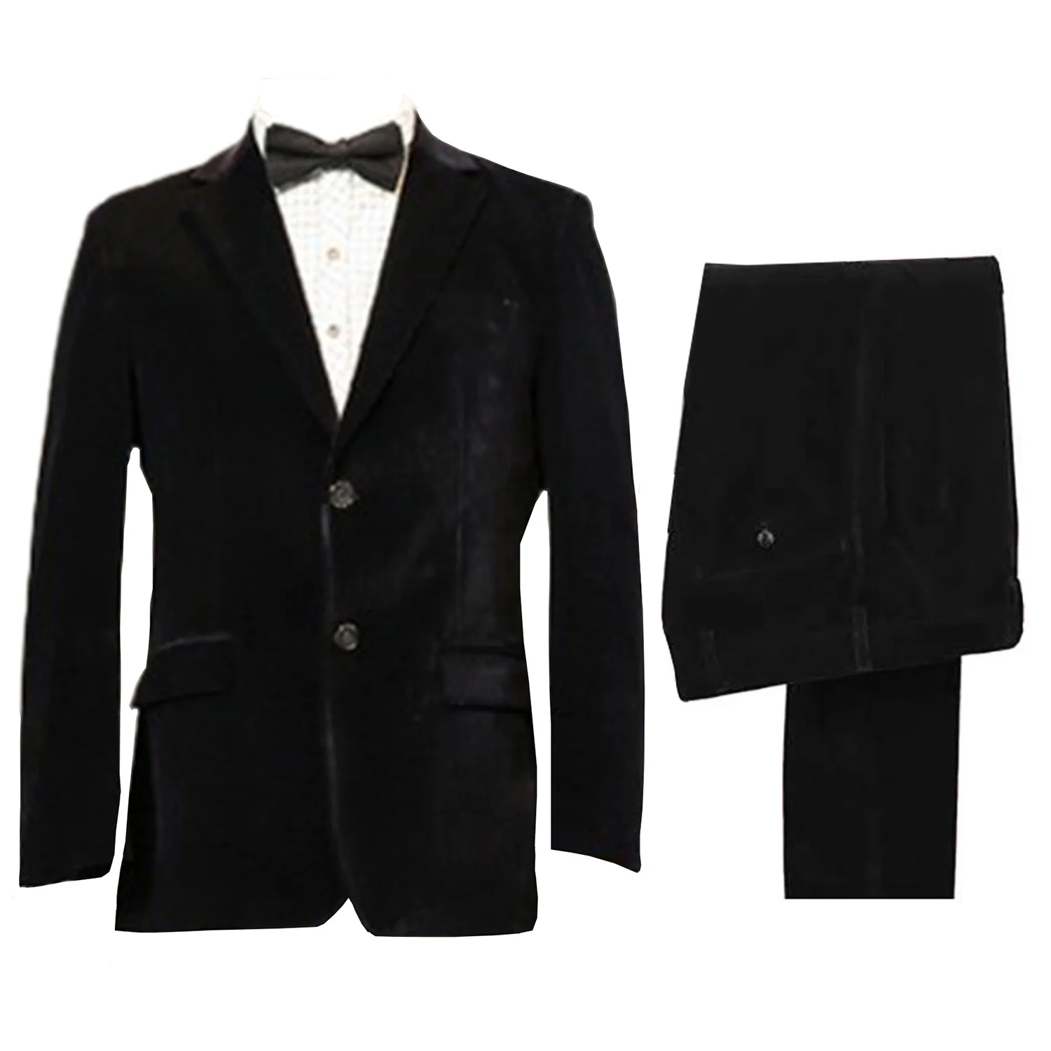 

Men's Velvet Suit Two Pieces Two Buttons Notch Lapel Tuxedos for Party Prom