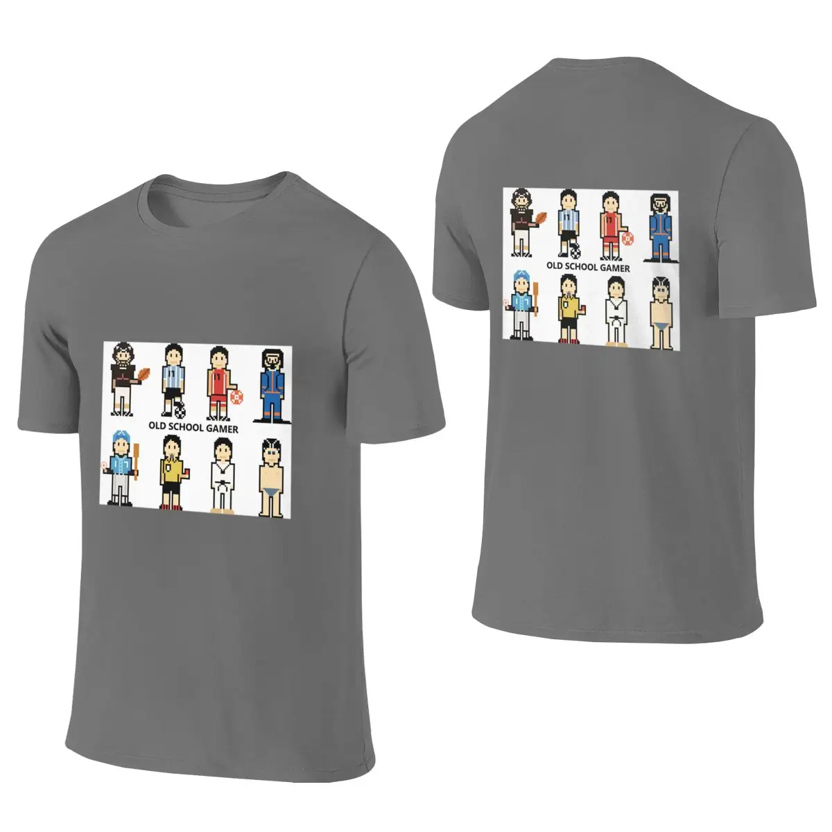Old Gamer Videos Where It Started Hong Kong Style Reversible T-shirtHigh Street Style Double Edging Tee