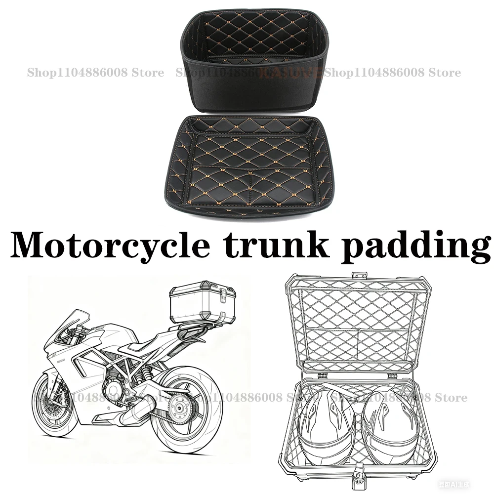 

36L 45L 55L 65L 80L 100L Moto Tail Top Box Cover Pad Luggage Case Storage Toolbox Inside Liner Inner Lining Cushion PU Leather