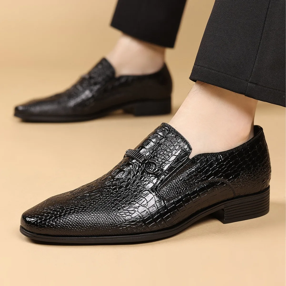 

Men's leather shoes, British-style casual business office dress, wedding shoes, groom's shoes